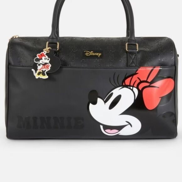 Disney Black and Red Travel Bag with Mickey Mouse Design - Picture 1 of 3